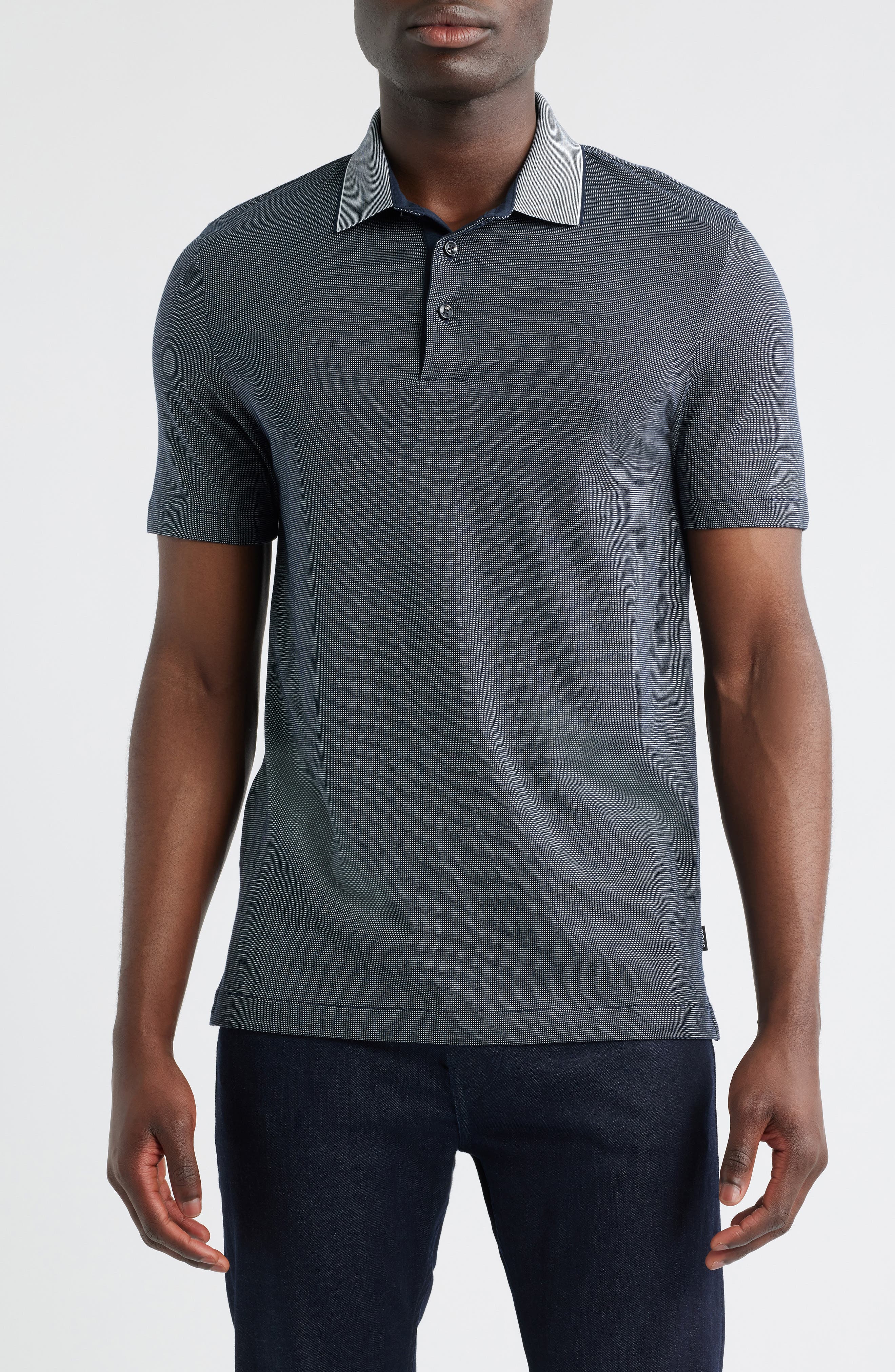 Pitton Slim Fit Mercerized Cotton Polo