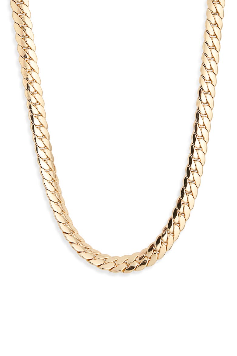 Curb Link Chain Necklace, Main, color, GOLD