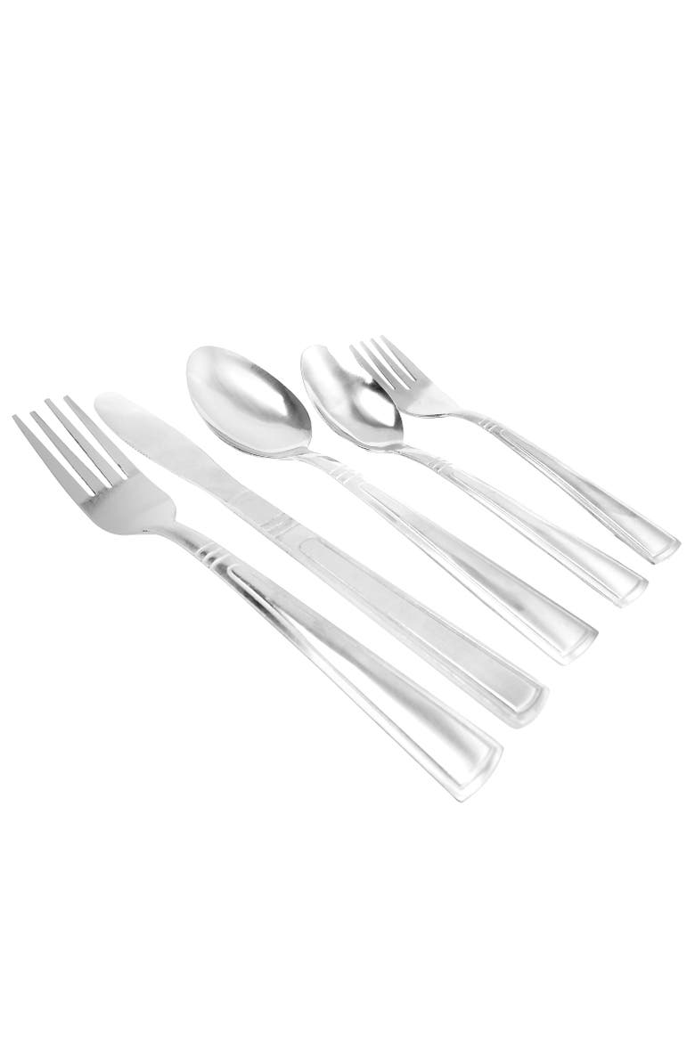 Sefton 24 Piece Flatware Set, Alternate, color, Metallic Silver