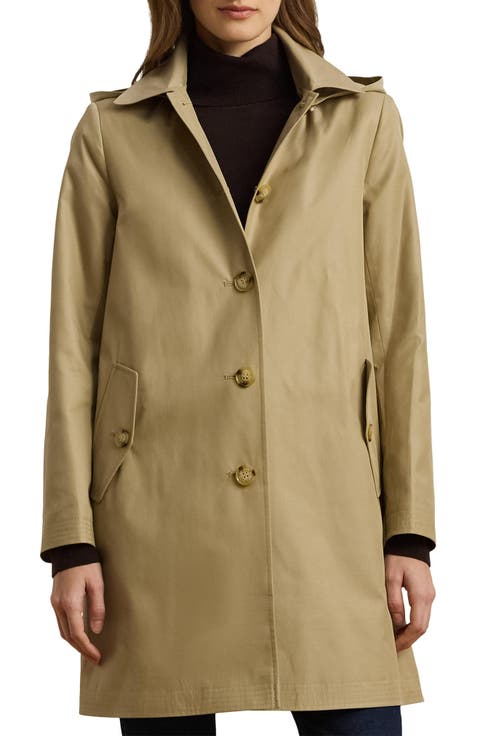 Balmacaan Hooded Raincoat