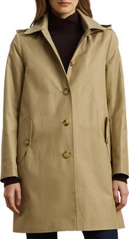 Lauren Ralph Lauren Balmacaan Hooded Raincoat
