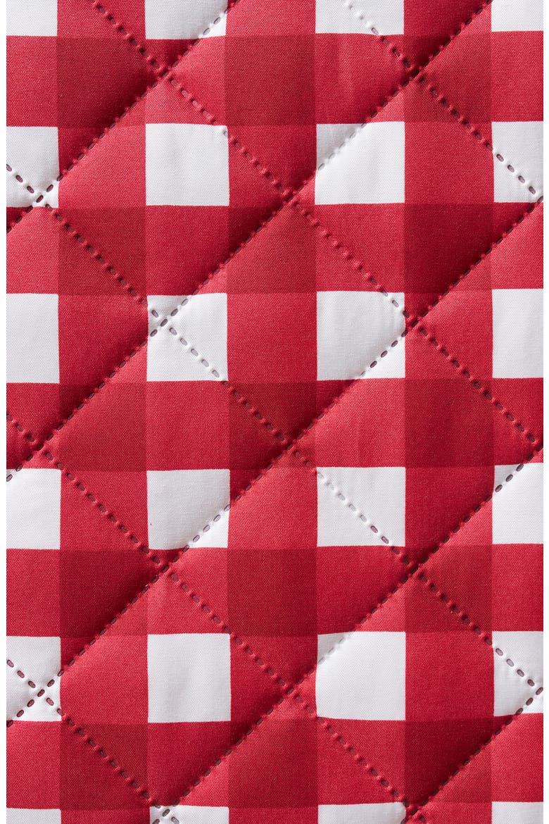 Gingham Quilt Set, Alternate, color, RED