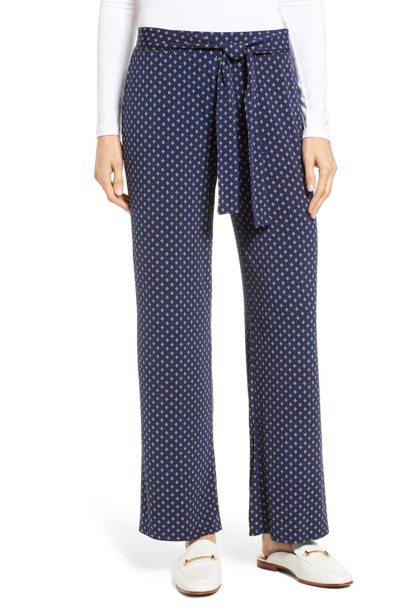 Chaus Stamp Tiled Tie Waist Pants, Main, color,