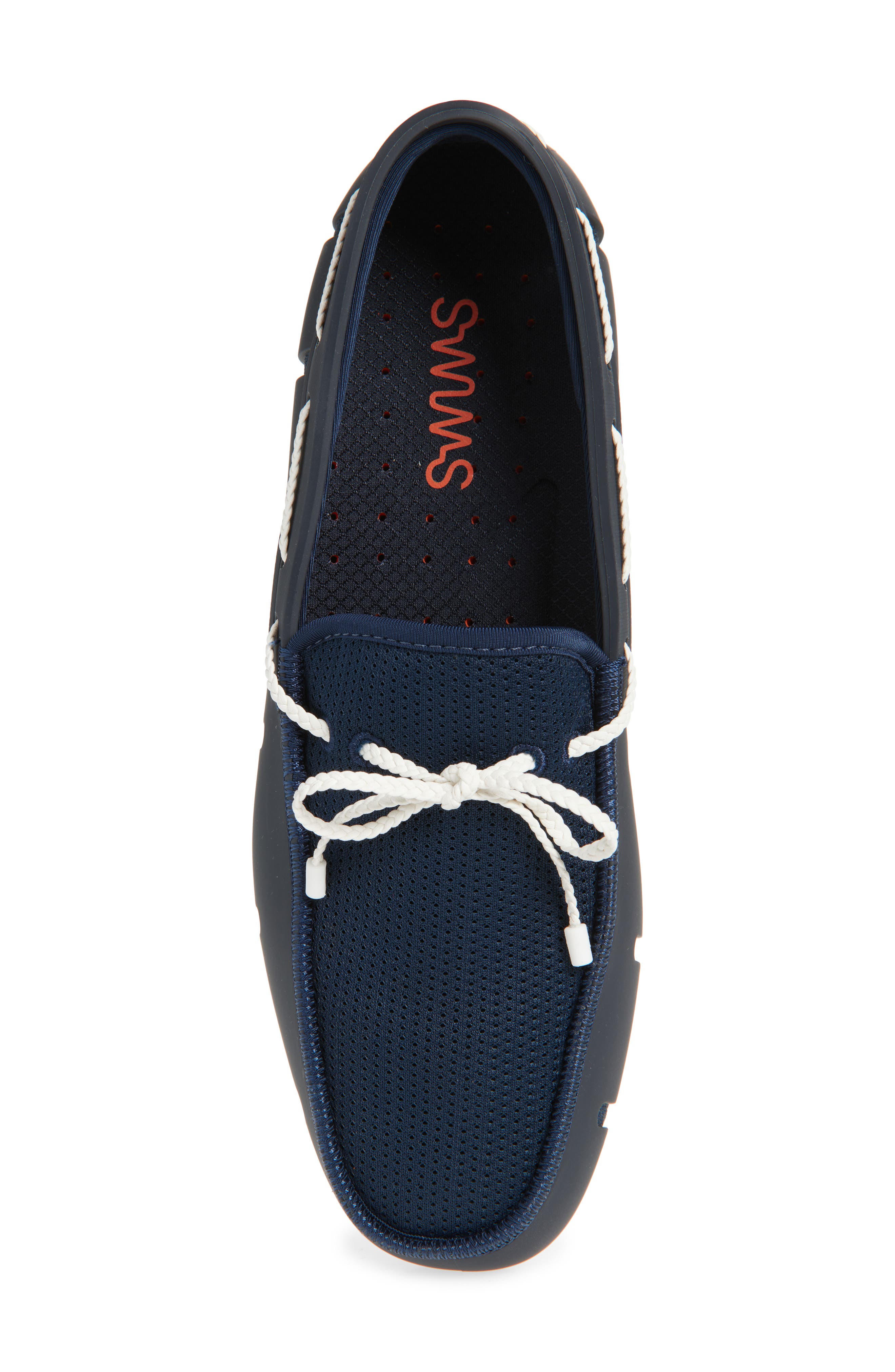 Braided Lace Loafer, Alternate, color, NAVY/ WHITE