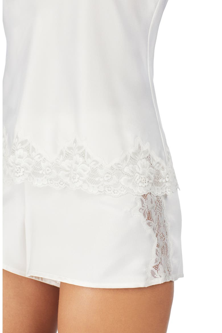 Lace Trim Short Pajamas, Alternate, color, IVORY
