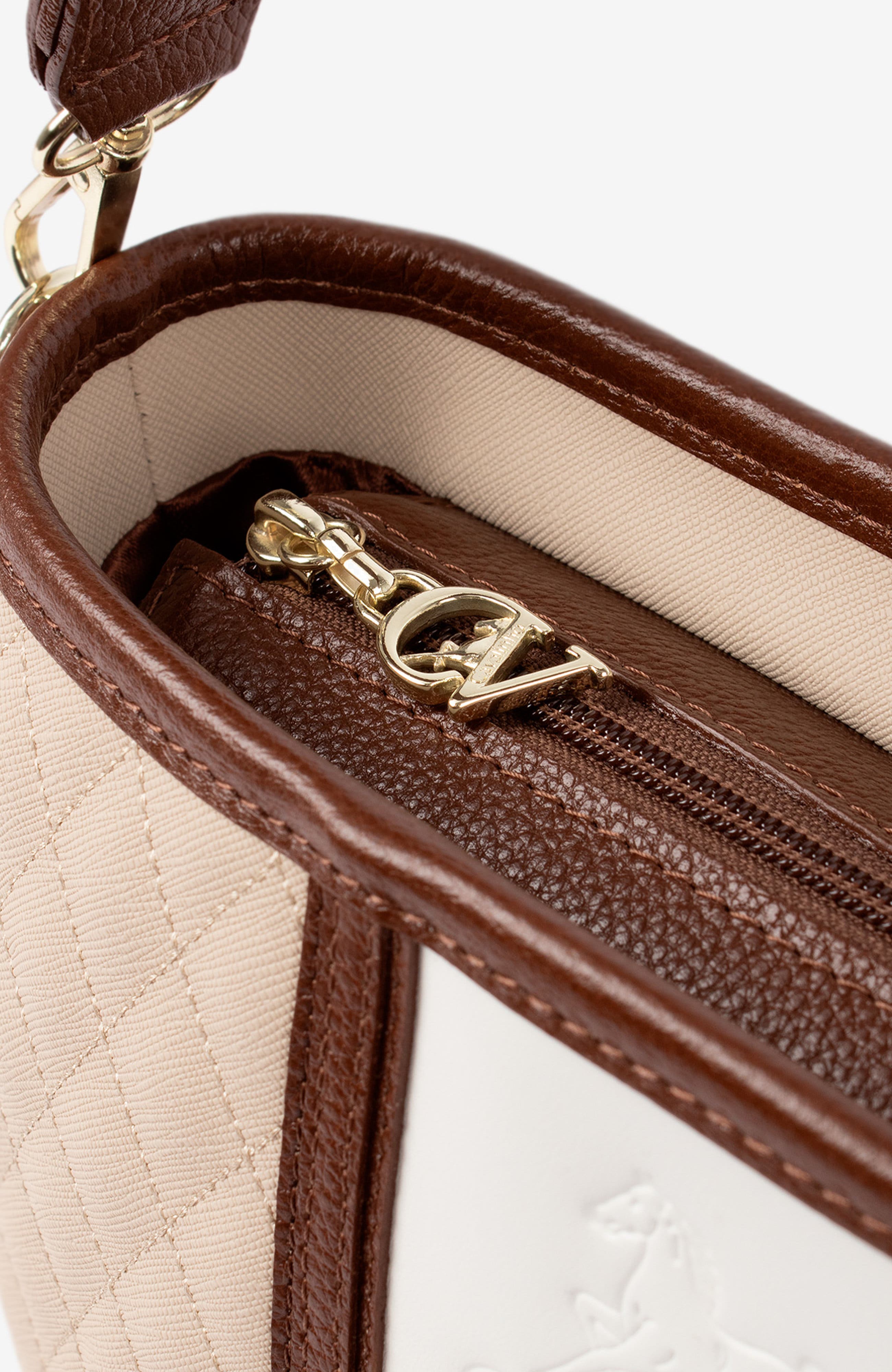 Sublime 615 Handbag, Alternate, color, Camel Brown / Beige / White