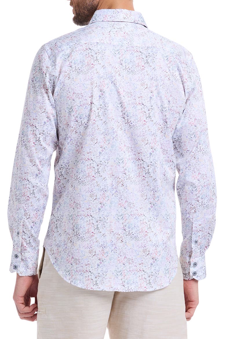 Liverpool Stretch Cotton Button-Up Shirt, Alternate, color, PURPLE MULTI