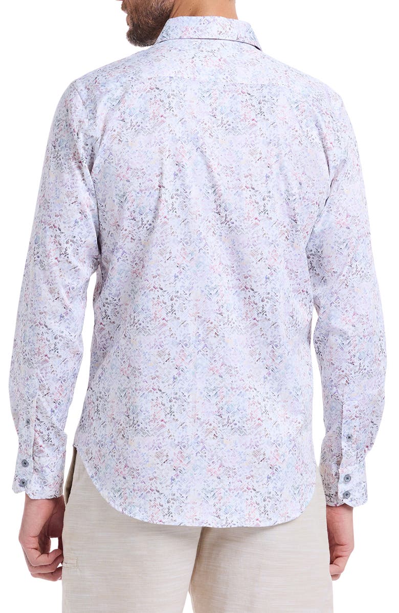 Robert Graham Liverpool Stretch Cotton Button-Up Shirt, Alternate, color, Purple Multi