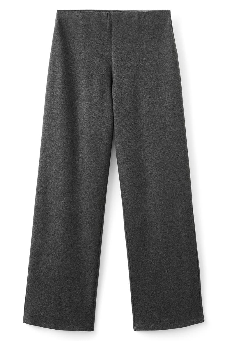 Straight Leg Pull-On Pants, Alternate, color, MEDIUM HEATHER GREY