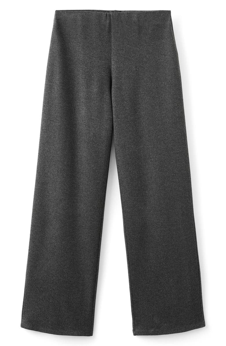 MANGO Straight Leg Pull-On Pants, Alternate, color, Medium Heather Grey