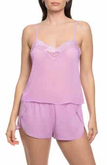 In Bloom by Jonquil Zara Lace Trim Chiffon Short Pajamas