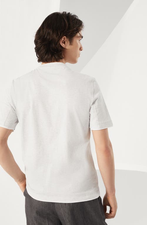 Brunello Cucinelli Solid Crewneck T-shirt In Pearl
