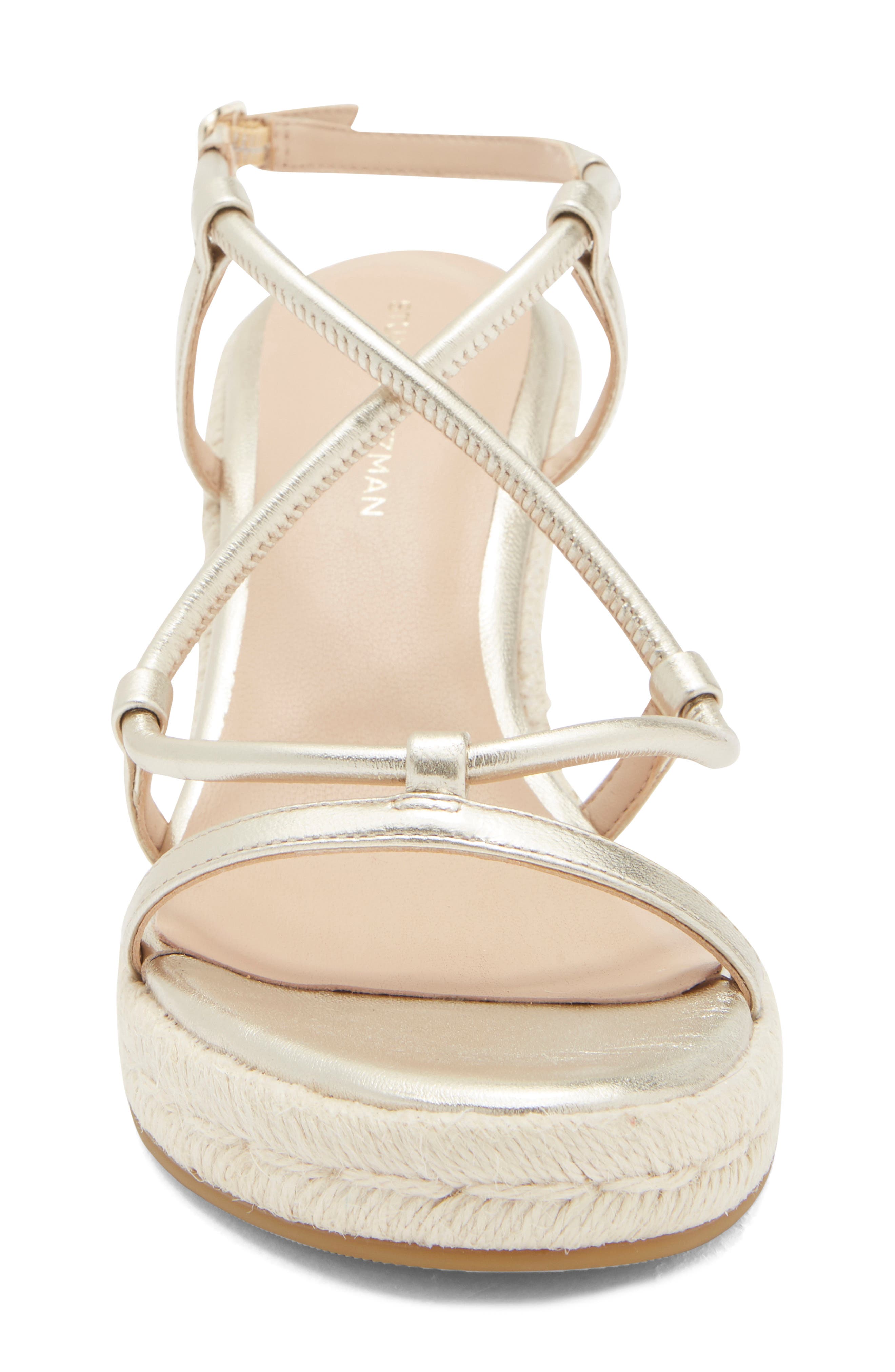 Nilla Espadrille Platform Wedge Sandal, Alternate, color, PLATINO
