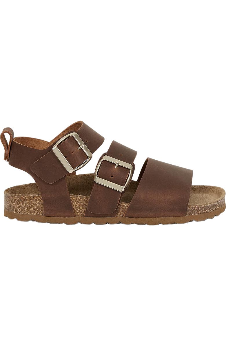 Celtic & Co. An elegant triple strap sandal, Alternate, color, Rust