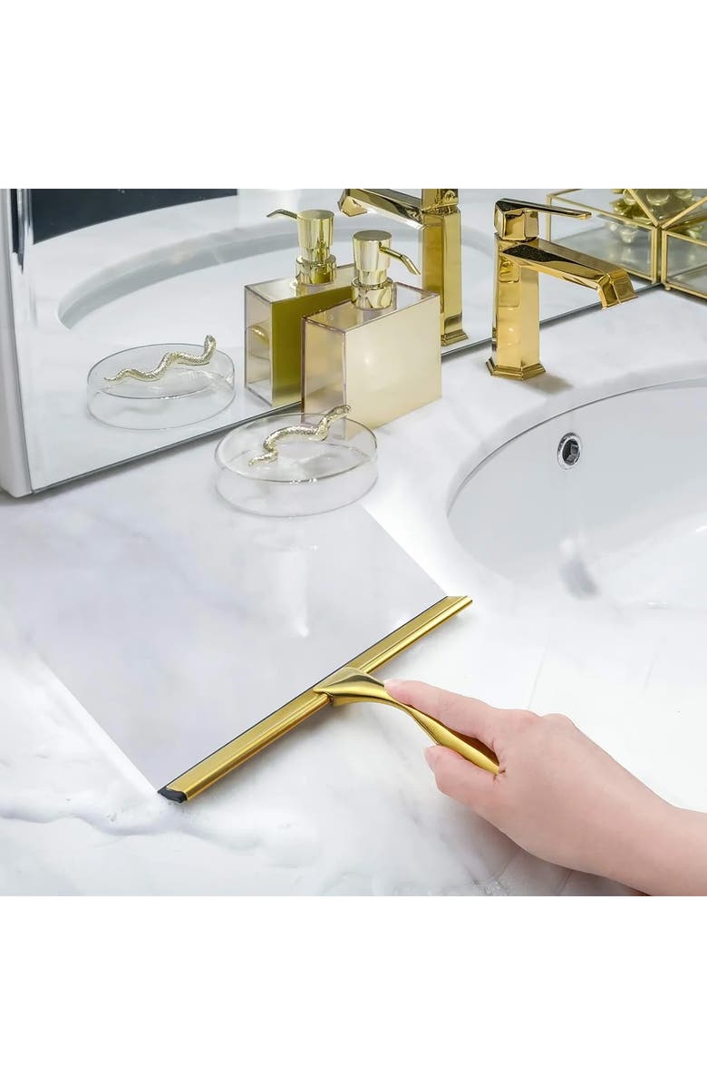 J AND V TEXTILES 4-Pack Shower Squeegees, Alternate, color, Gold