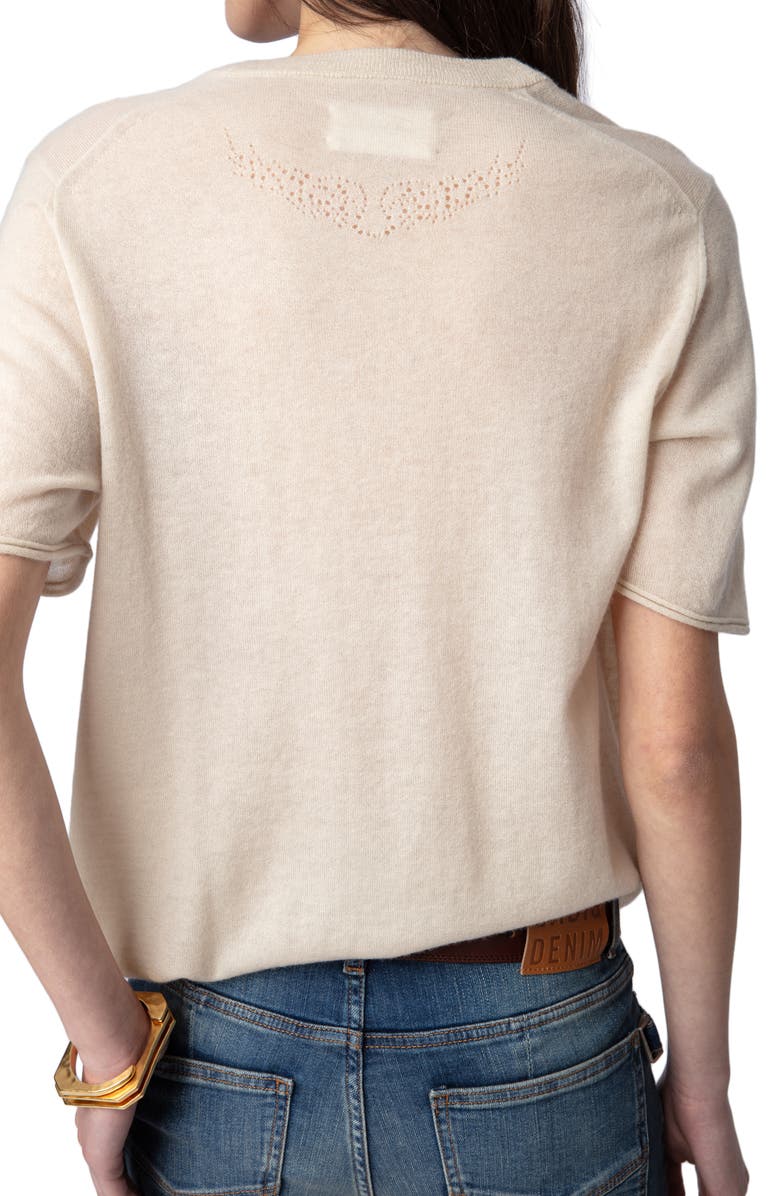 Zadig & Voltaire Ida Wings Cashmere Sweater, Alternate, color,