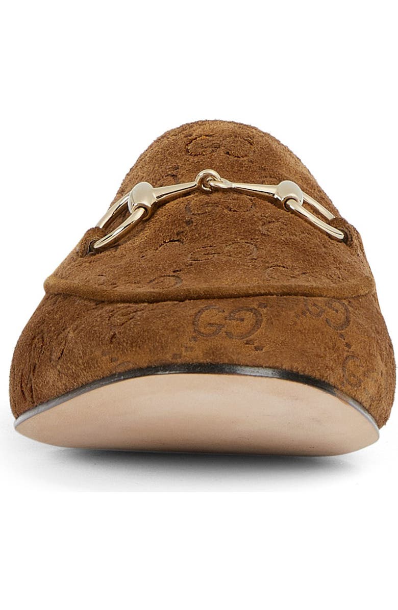 Gucci Jordaan GG Motif Bit Loafer, Alternate, color, Brown