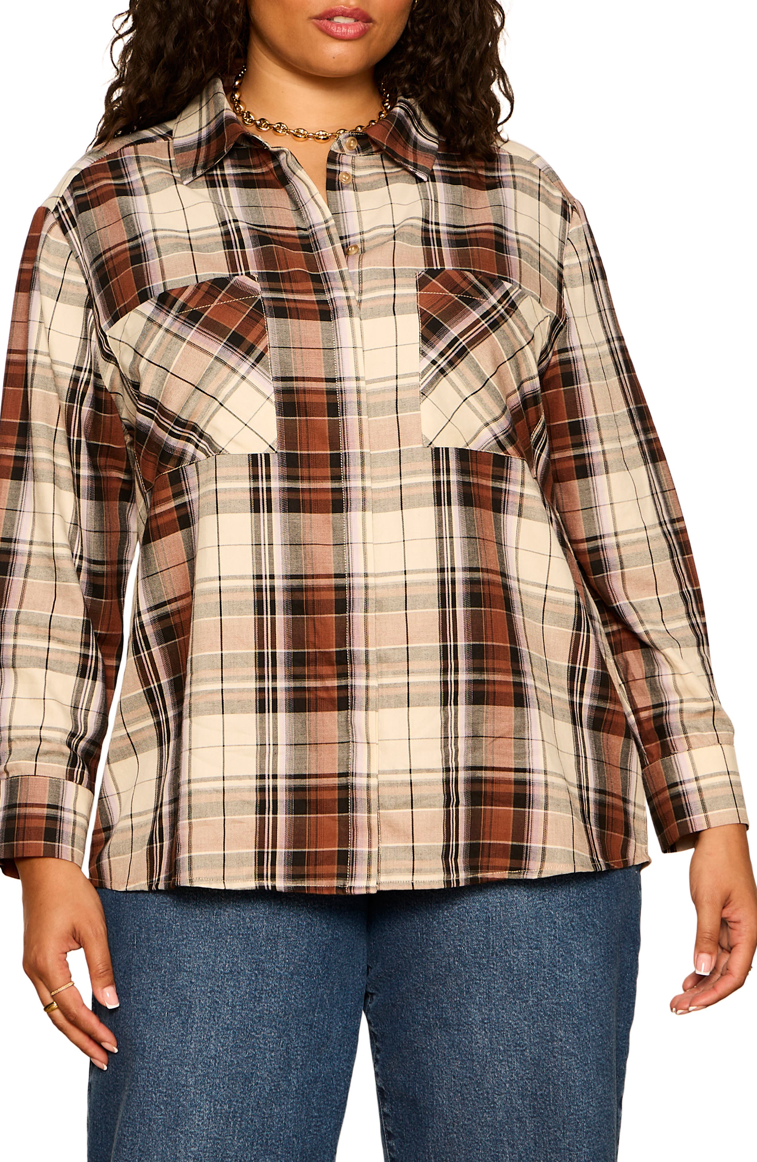 selected HAZE PLAID BROWN