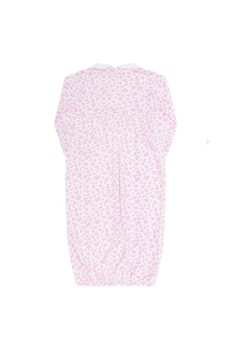 Nellapima Pink Cheetah Print Smocked Gown  - Baby, Alternate, color, Pink