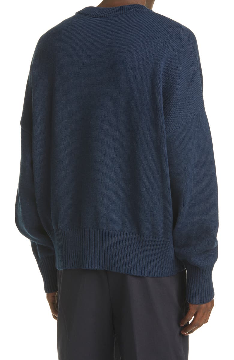 AMI Alexandre Mattiussi Ami de Coeur Oversize Logo Sweater, Alternate, color, 