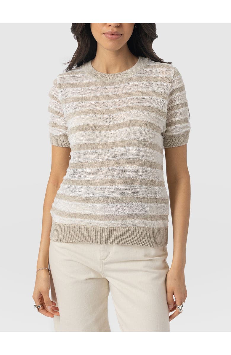 Saint + Sofia Fearne Knit Tee, Alternate, color, Cream