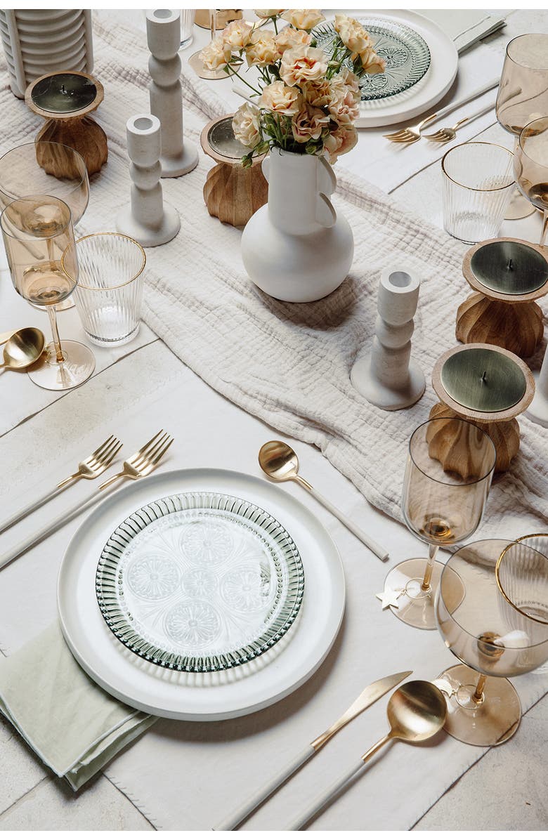 House of Revelry Eden Pressed Glass Plate Set, Alternate, color, NO COLOR