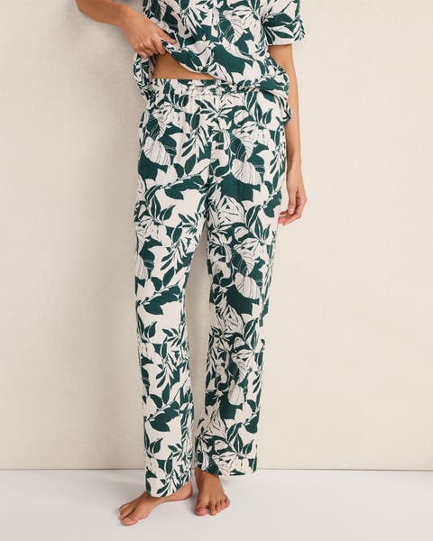 Organic Cotton Gauze Tropical Pajama Pants