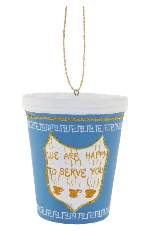 Cody Foster & Co. Nyc Deli Cup Ornament In Blue