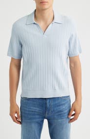 Wax London Siena Textured Cotton Blend Polo