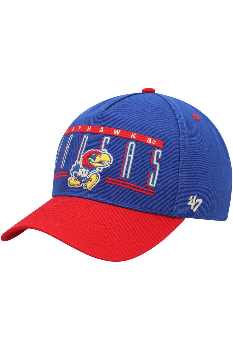 Men's '47 Royal Kansas Jayhawks Double Header Hitch Adjustable Hat, Main, color, Royal