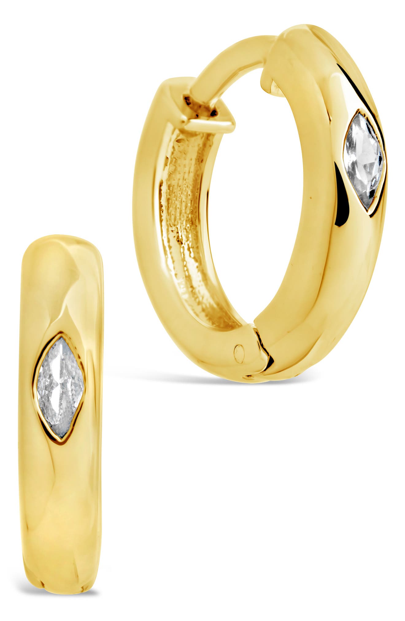 Sterling Forever Rayne CZ Hoop Earrings