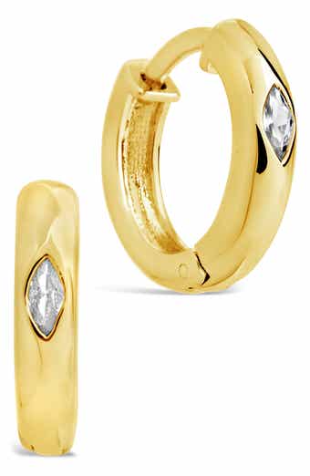 Sterling Forever Rayne CZ Hoop Earrings