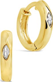 Sterling Forever Rayne CZ Hoop Earrings