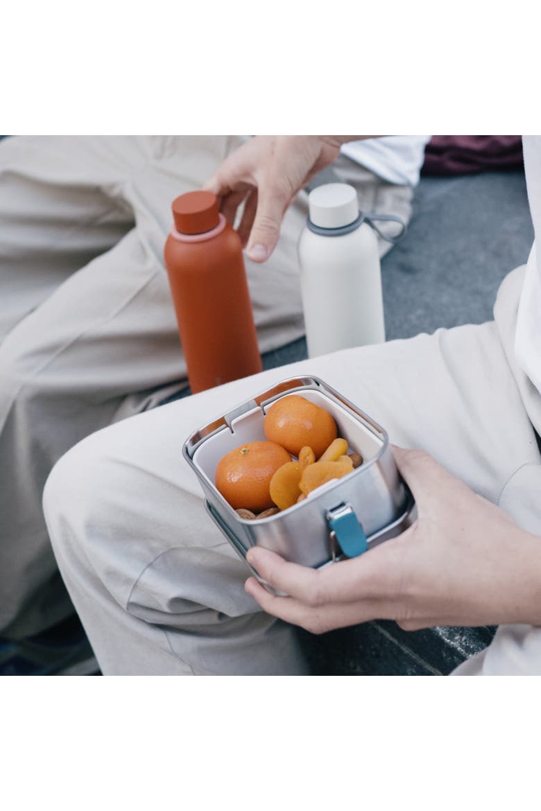Stainless Steel Lunch Box with heat safe insert, Alternate, color, Blue Abyss