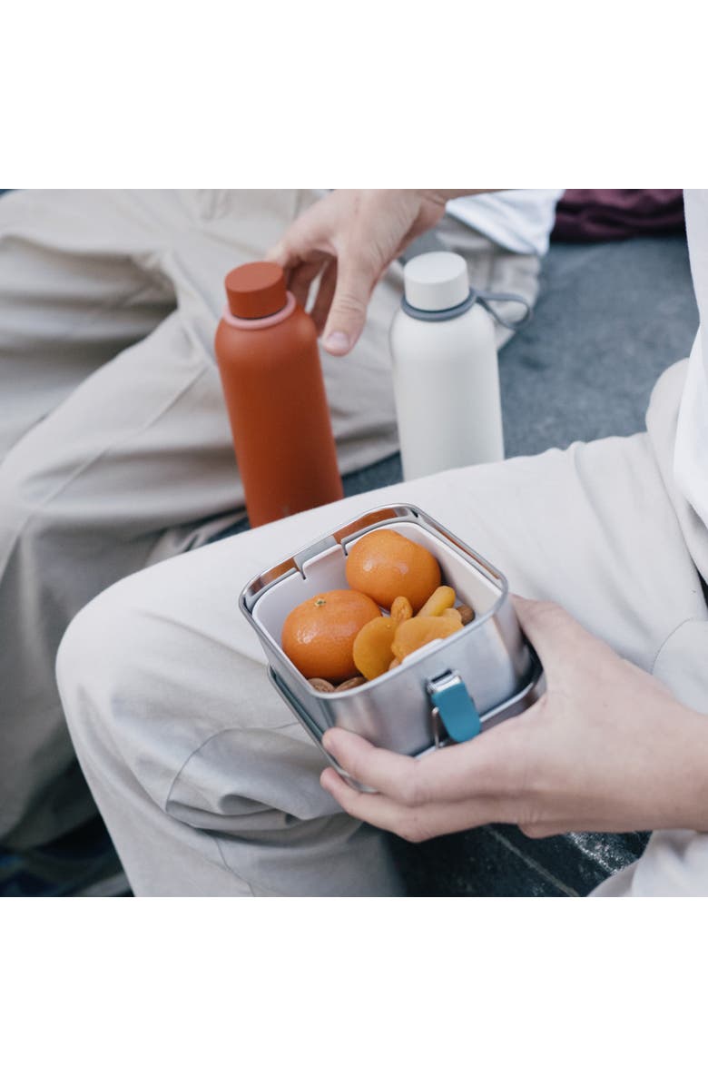 EKOBO Stainless Steel Lunch Box with heat safe insert, Alternate, color, Blue Abyss