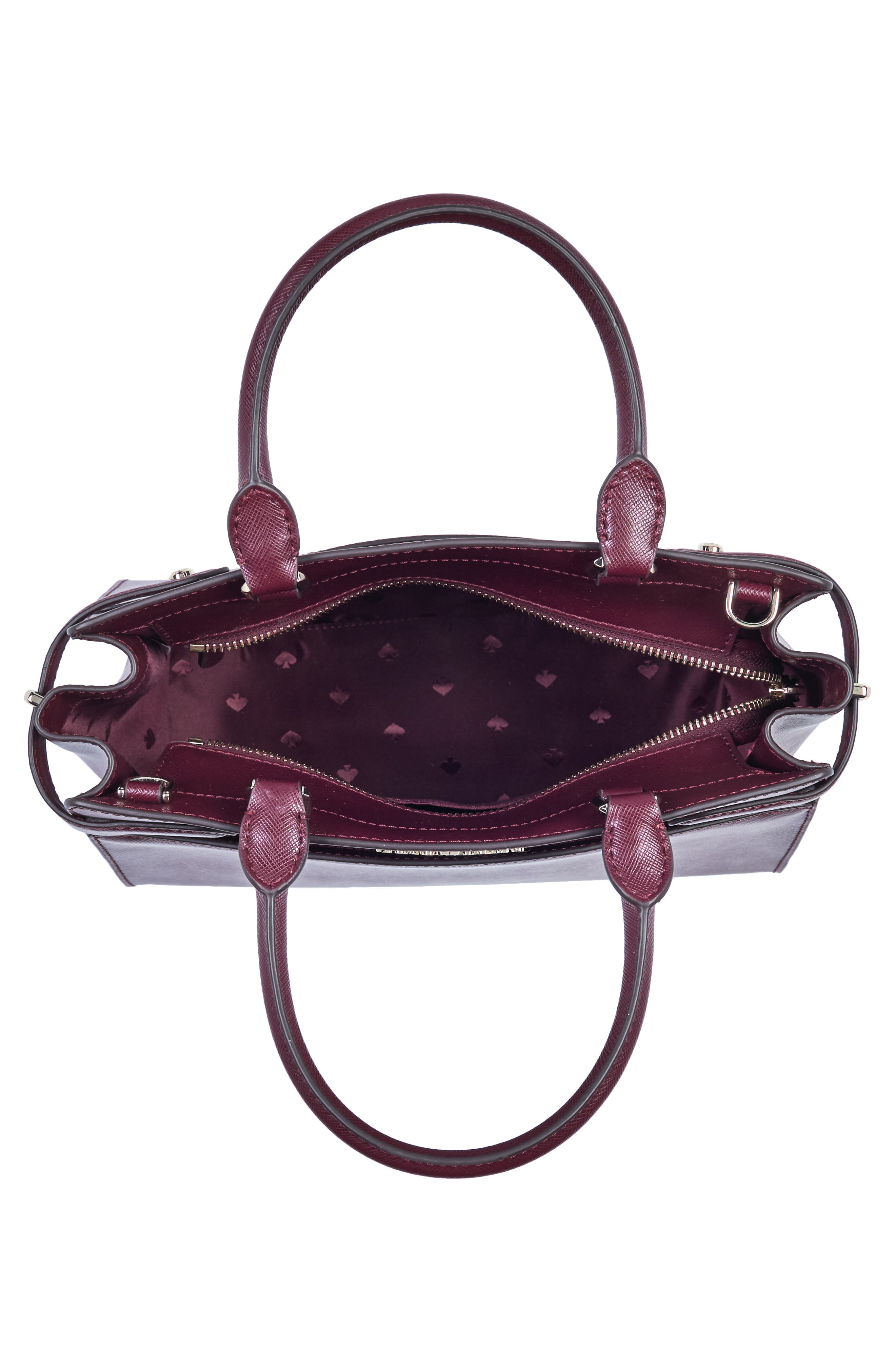 staci medium leather satchel, Alternate, color, LYCHEE