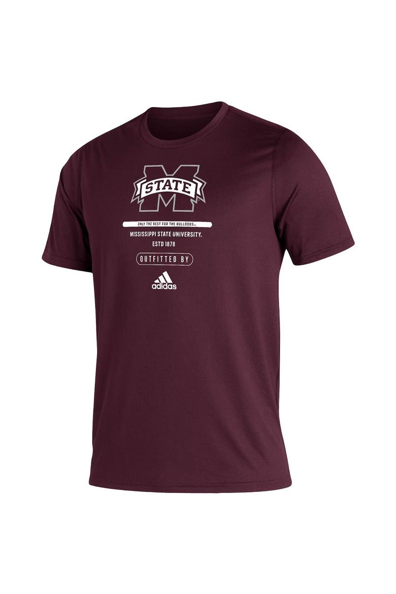 Men's adidas Maroon Mississippi State Bulldogs Sideline Locker Tag Creator AEROREADY T-Shirt, Alternate, color, Maroon