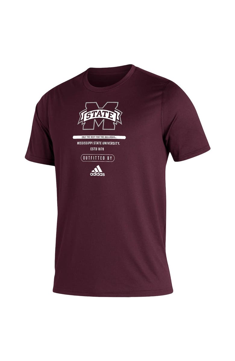 adidas Men's adidas Maroon Mississippi State Bulldogs Sideline Locker Tag Creator AEROREADY T-Shirt, Alternate, color, 
