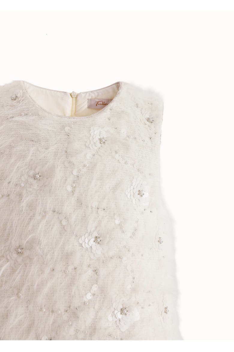 Sparkle Tulle Dress, Alternate, color, Cream