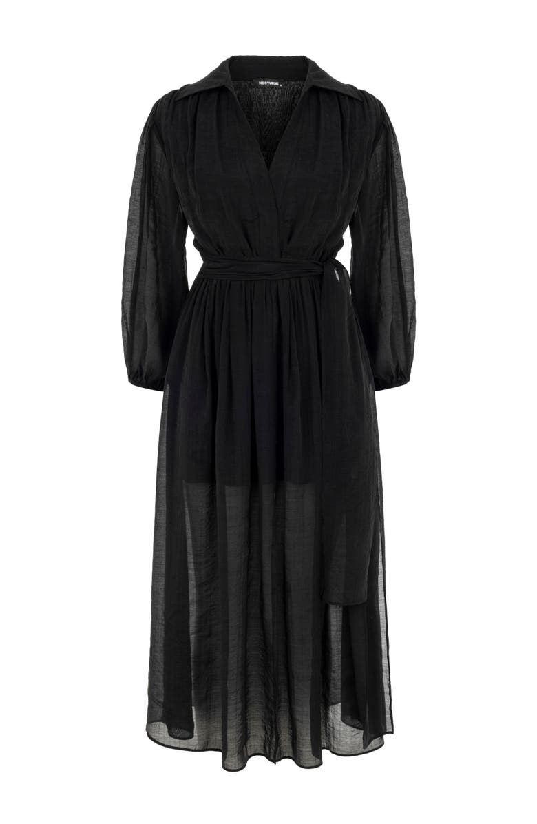 Nocturne Balloon Sleeves Dress, Alternate, color, 