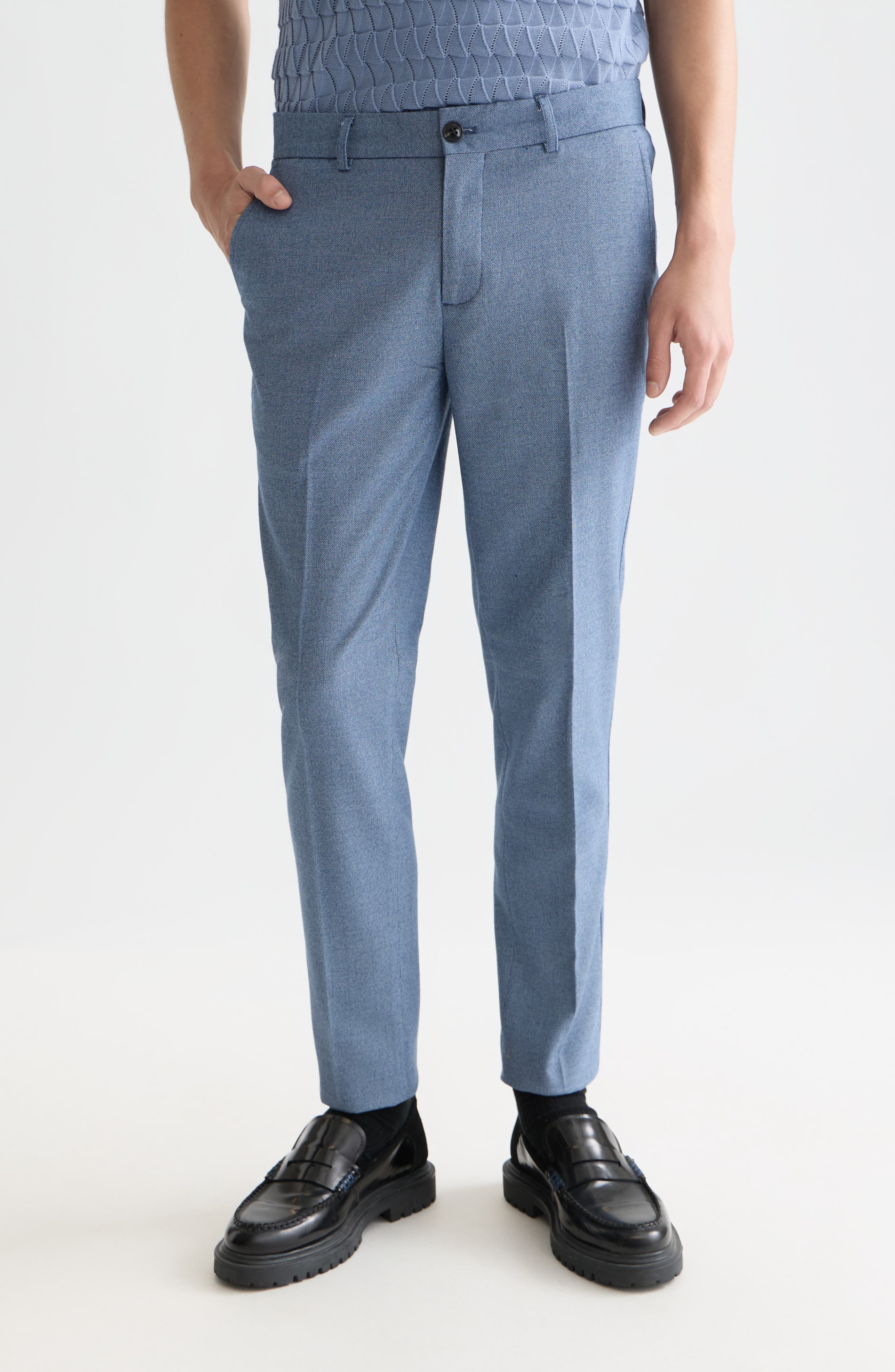 Mott Structured Superslim Fit Flat Front Chinos