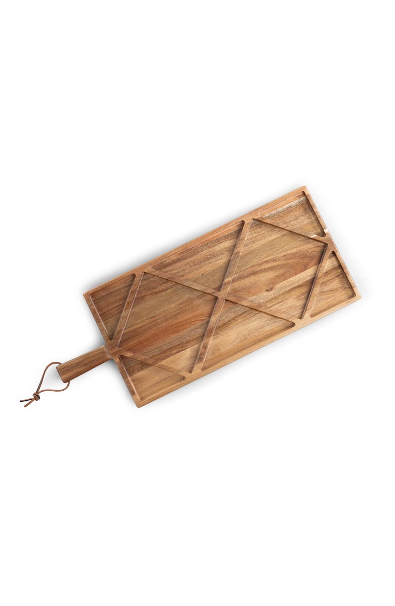 Toscana Acacia Grazing Charcuterie Sectioned Serving Board, Alternate, color, Acacia Wood