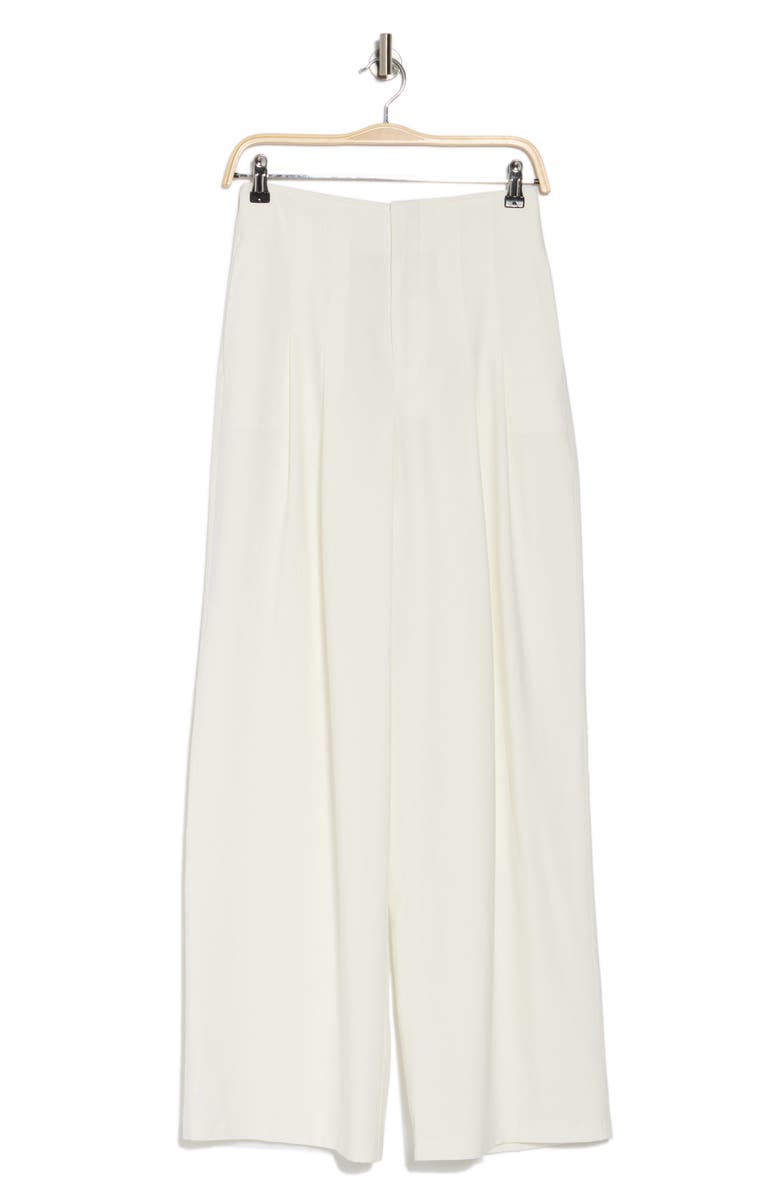 WAYF High Rise Pleated Wide Leg Pants, Alternate, color, Ivory