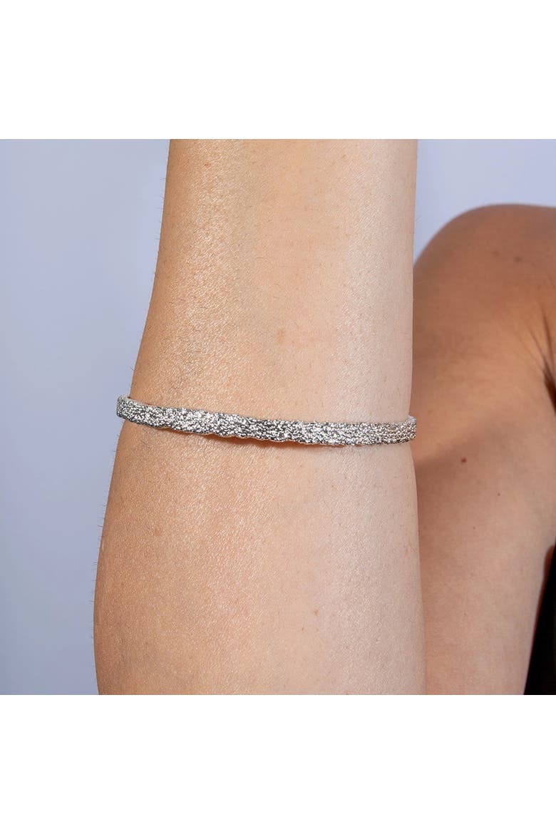 Hula Bangle, Alternate, color, Sterling Silver