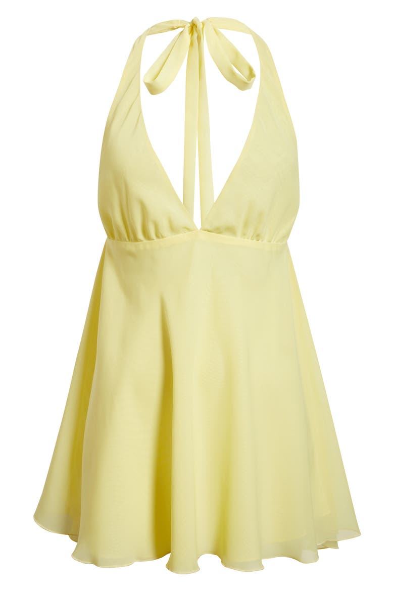 The Ryan Halter Minidress, Alternate, color, YELLOW