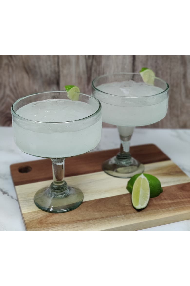 Hand Blown Margarita Glasses (16 oz) - Set of 4, Alternate, color, Clear