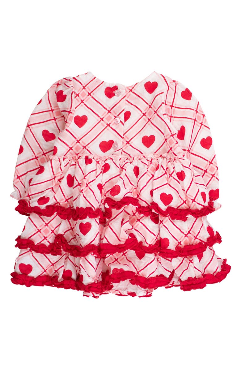 RuffleButts Cotton Gauze Tiered Ruffle Dress, Alternate, color, Pink Sweetheart Plaid