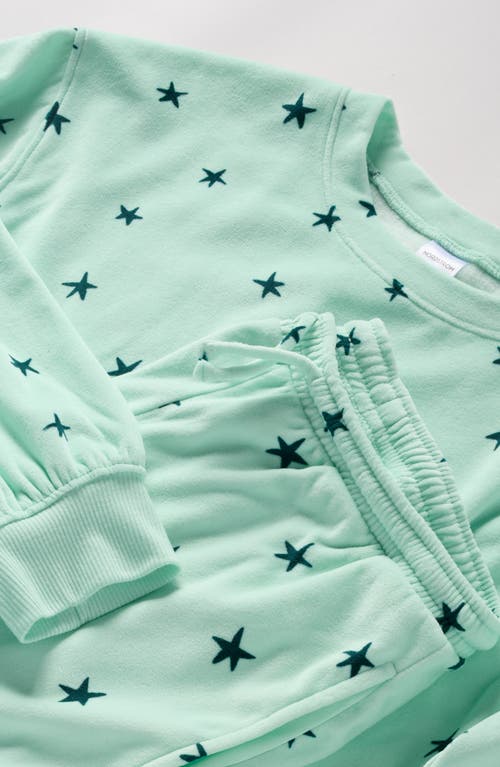Nordstrom Kids' Sporty Velour Pajamas In Green