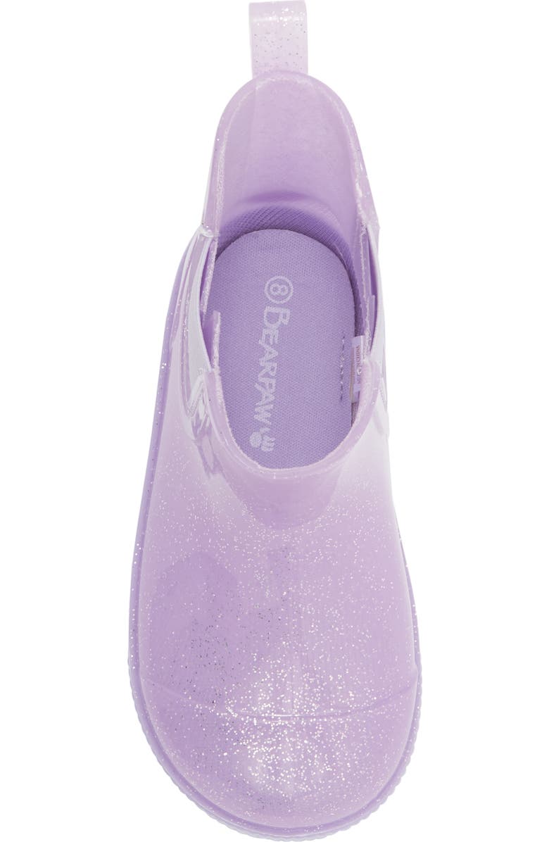 BEARPAW Kids' Lilac Glitter Rain Boot, Alternate, color, Lilac Glitter