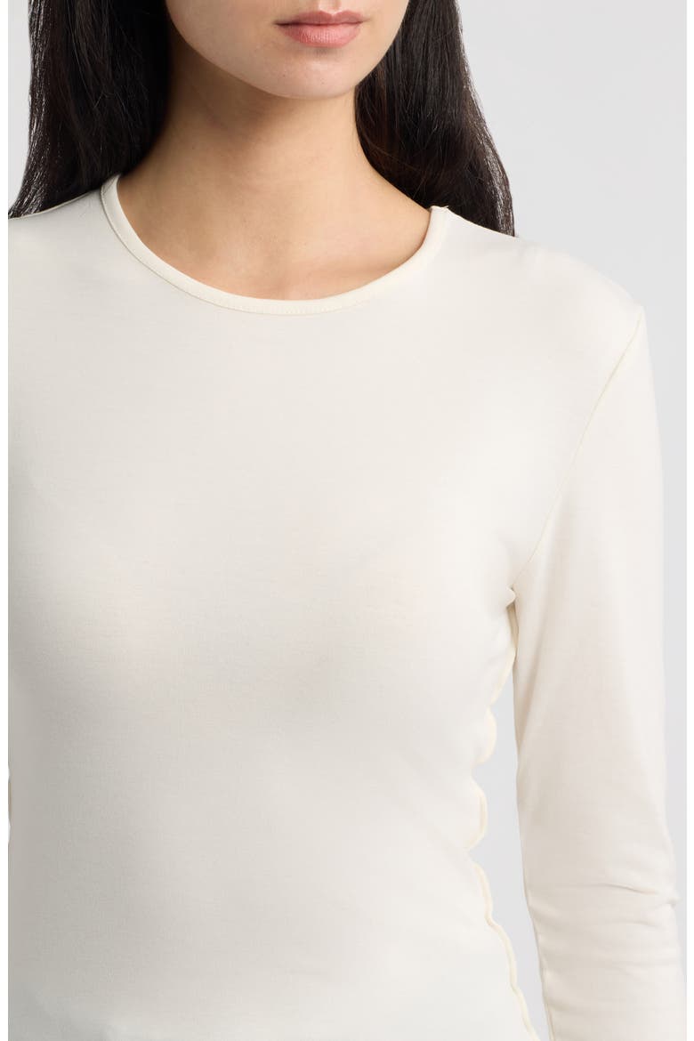Curlita Long Sleeve T-Shirt, Alternate, color, OFF WHITE